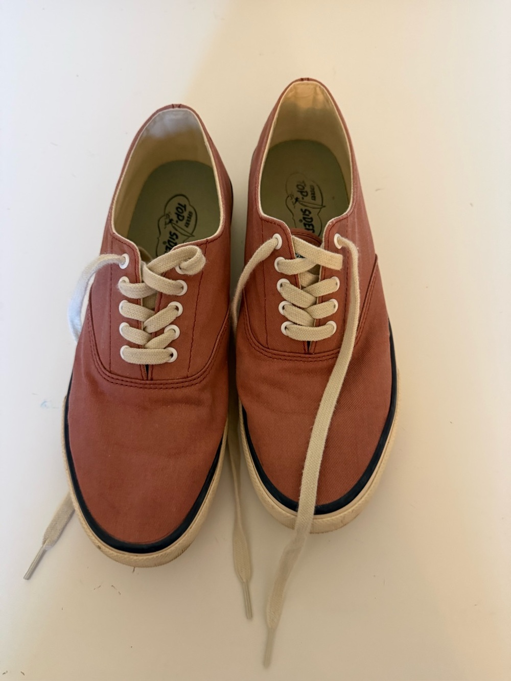 Men's Canvas Lace-Up Sneakers Sperry — Rust sz 7.5
